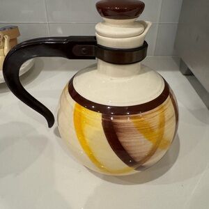 Vintage 1950s MCM Organdie Vernon Vernonware Metlox Kiln Coffee Carafe w Lid